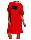 Oregon - United States Shape Adult Wear Around Night Shirt and Dress by TooLoud-Night Shirt-TooLoud-Red-One-Size-Davson Sales