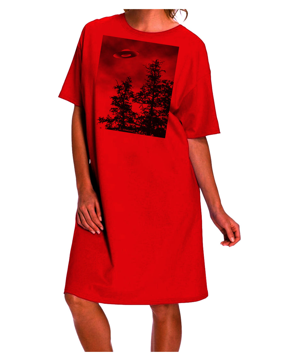 UFO Sighting - Extraterrestrial Adult Wear Around Night Shirt and Dress by TooLoud-Night Shirt-TooLoud-Red-One-Size-Davson Sales