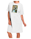 Rockies Waterfall Adult Night Shirt Dress with Text - White - One Size-Night Shirt-TooLoud-White-OSFM-Davson Sales