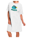 Blue Tang Fish - Adult Night Shirt Dress in White - One Size-Night Shirt-TooLoud-White-OSFM-Davson Sales