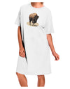 Premium White Bison Cutout Adult Night Shirt Dress - One Size-Night Shirt-TooLoud-White-OSFM-Davson Sales