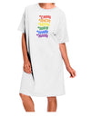 Stylish and Inclusive: Unisex Pride Flag Hex Code Adult Night Shirt Dress in White - Available in One Size-Night Shirt-TooLoud-Davson Sales