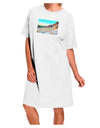 Captivating Watercolor Adult Night Shirt Dress in White - One Size, Inspired by the Scenic Beauty of the Colorado Rockies-Night Shirt-TooLoud-White-OSFM-Davson Sales