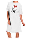 San Francisco Adult Night Shirt Dress - White - One Size: A Chic and Comfortable Addition to Your Wardrobe-Night Shirt-TooLoud-White-One-Size-Davson Sales