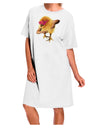 Elegant White One Size Adult Night Shirt Dress for Women-Night Shirt-TooLoud-Davson Sales