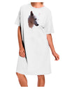 Elegant White Wolf Head Adult Night Shirt Dress - White - One Size-Night Shirt-TooLoud-White-OSFM-Davson Sales