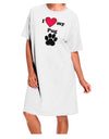 Stylish and Comfortable Pug-themed Adult Night Shirt Dress in White - One Size, exclusively by TooLoud-Night Shirt-TooLoud-White-One-Size-Davson Sales