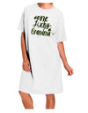 Exquisite Grandma Shamrock Adult Night Shirt Dress in White - A Must-Have for Every Fashionable Shopper!-Night Shirt-TooLoud-Davson Sales