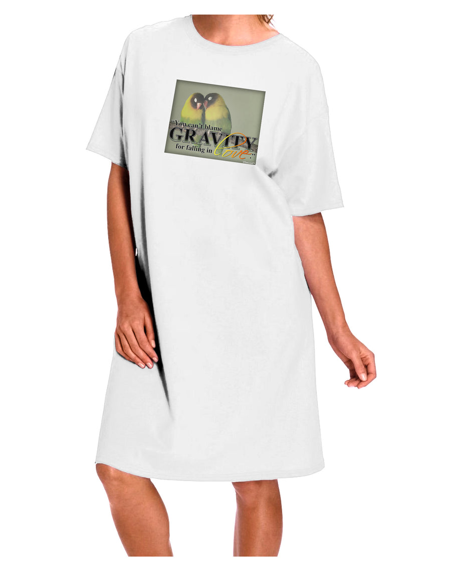 Elegant and Comfortable Adult Night Shirt Dress in White - One Size-Night Shirt-TooLoud-White-One-Size-Davson Sales