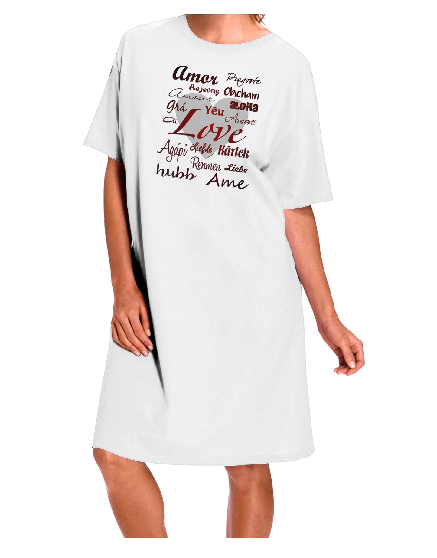 Love Languages Plus Size Dark Apron by TooLoud-Bib Apron-TooLoud-White-OSFM-Davson Sales