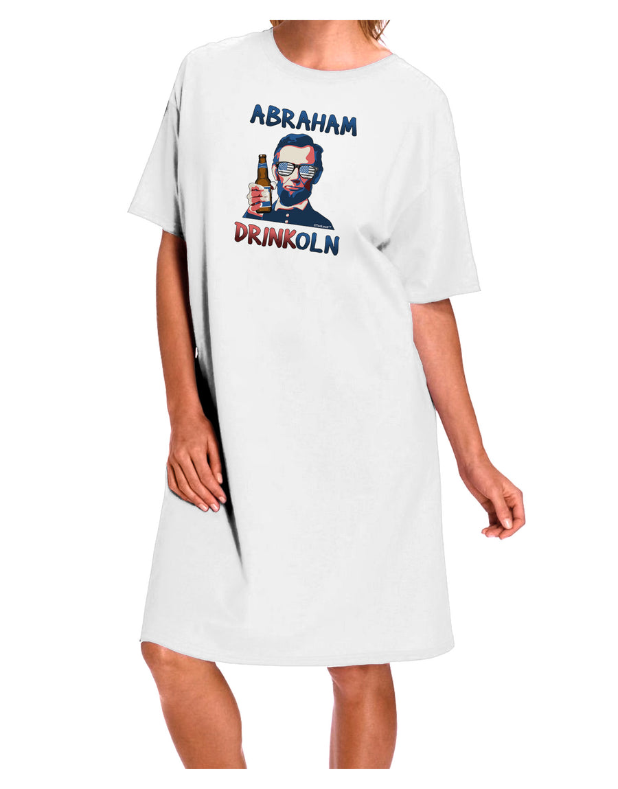 Abraham Drinkoln's Exquisite White Adult Night Shirt Dress - One Size-Night Shirt-TooLoud-White-OSFM-Davson Sales