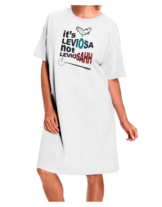 It's LeviOsa not LeviosAHH Adult Wear Around Night Shirt and Dress-Night Shirt-TooLoud-White-One-Size-Fits-Most-Davson Sales