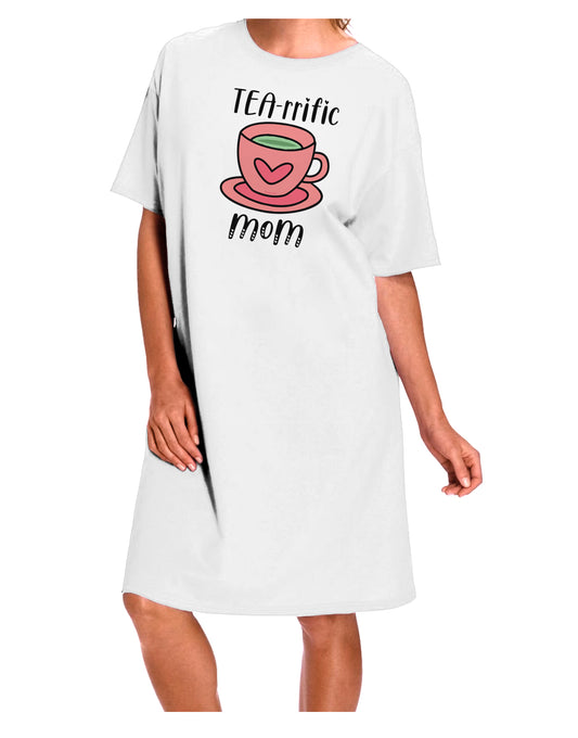 Elegant and Comfortable Mom Adult Night Shirt Dress in White - One Size-Night Shirt-TooLoud-Davson Sales