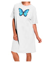 Elegant White Butterfly Adult Night Shirt Dress - One Size-Night Shirt-TooLoud-White-One-Size-Fits-Most-Davson Sales