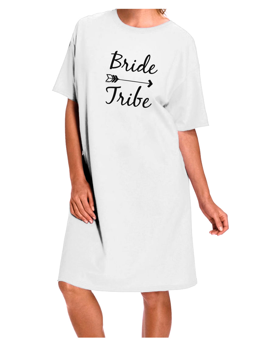 Elegant and Stylish Bride Tribe Adult Night Shirt Dress in White - Available in One Size-Night Shirt-TooLoud-Davson Sales