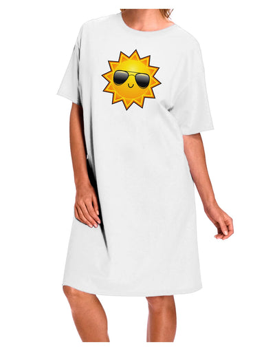 Sun With Sunglasses Adult Wear Around Night Shirt and Dress-Night Shirt-TooLoud-White-One-Size-Fits-Most-Davson Sales