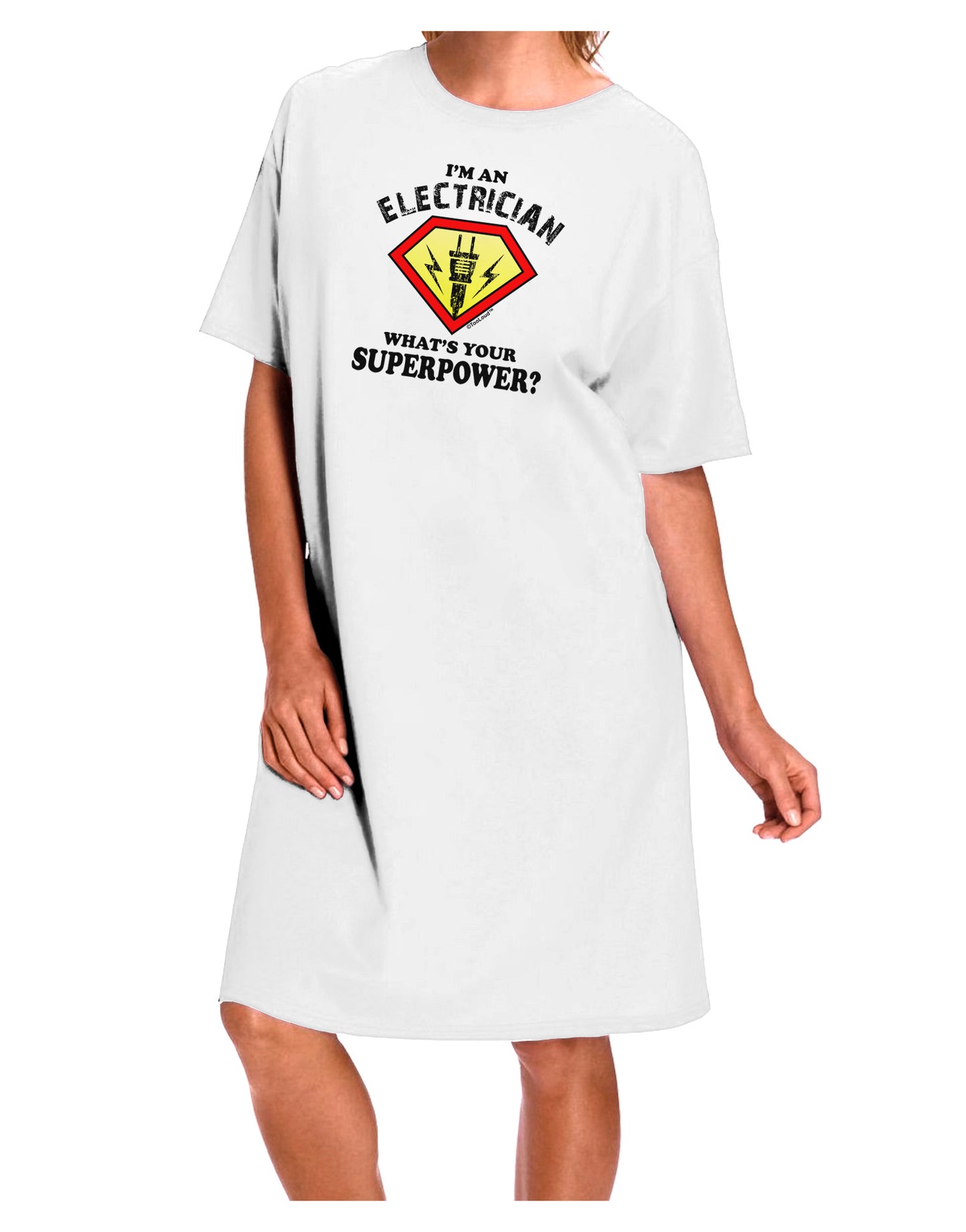 Electrician - Superpower 2.25" Round Pin Button-Round Pin Button-TooLoud-White-One-Size-Fits-Most-Davson Sales