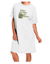 Relax and Embrace Comfort with the Don't Worry Be Hoppy Adult Night Shirt Dress in White - One Size-Night Shirt-TooLoud-Davson Sales