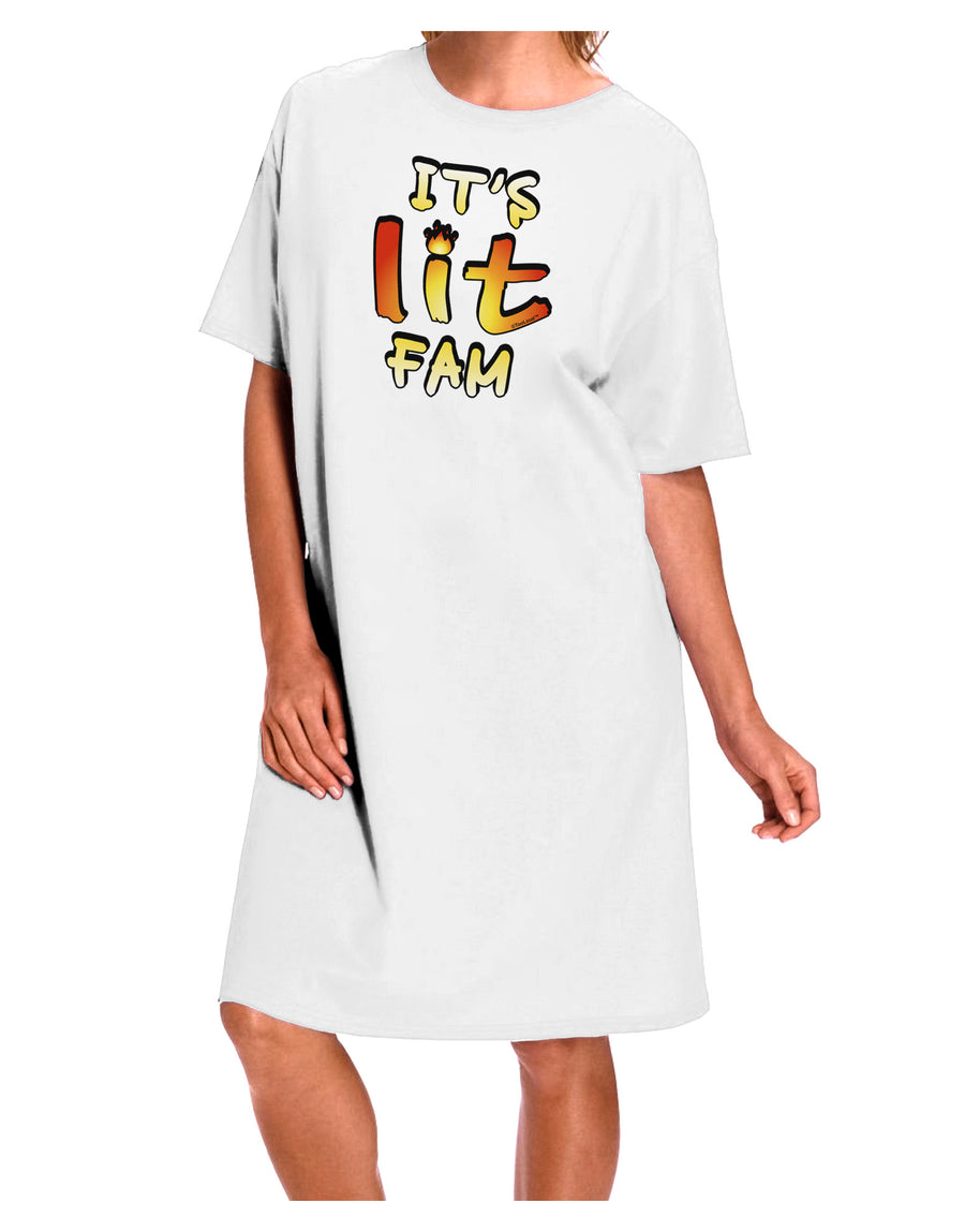 Stylish and Versatile White Adult Night Shirt Dress - One Size-Night Shirt-TooLoud-White-OSFM-Davson Sales