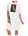 White One Size Rainbow Feather Adult Night Shirt Dress-Night Shirt-TooLoud-White-OSFM-Davson Sales