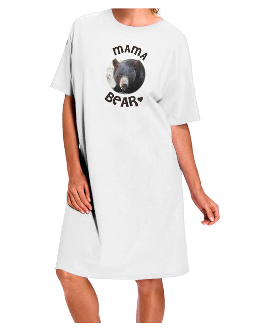 Stylish and Comfortable White Adult Night Shirt Dress - One Size, from the Black Bear Collection-Night Shirt-TooLoud-White-One-Size-Davson Sales