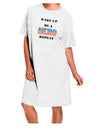 TooLoud Adult Night Shirt Dress - White - One Size: Elevate Your Style with the Wake Up Be A Hero Repeat Collection-Night Shirt-TooLoud-White-One-Size-Davson Sales