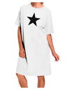 Black Star Adult Night Shirt Dress - White - One Size Tooloud