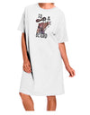Stylish and Comfortable Adult Night Shirt Dress in White - One Size-Night Shirt-TooLoud-Davson Sales