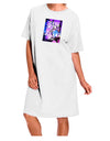 Elegant and Stylish White Party Balloons Adult Night Shirt Dress - One Size-Night Shirt-TooLoud-White-One-Size-Davson Sales