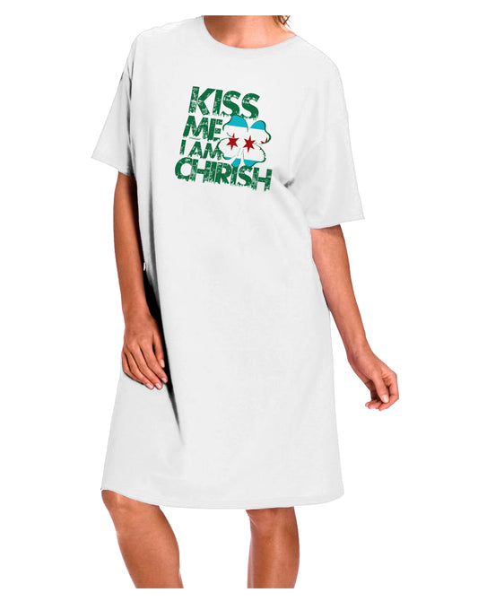 Chirish Adult Night Shirt Dress - White - One Size: A Captivating Addition to Your Wardrobe by TooLoud-Night Shirt-TooLoud-White-One-Size-Davson Sales
