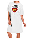 Tacos before Vatos Adult Wear Around Night Shirt and Dress-Night Shirt-TooLoud-White-One-Size-Fits-Most-Davson Sales