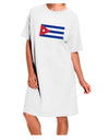 Cuban Flag Cubana Adult Night Shirt Dress in White - One Size, Exclusively by TooLoud-Night Shirt-TooLoud-White-One-Size-Davson Sales