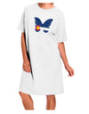 Stylish Grunge Colorado Butterfly Flag Night Shirt Dress - Adult Size, White-Night Shirt-TooLoud-Davson Sales