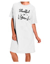 Express your gratitude with the elegant Thankful for You Adult Night Shirt Dress in White, available in One Size.-Night Shirt-TooLoud-Davson Sales