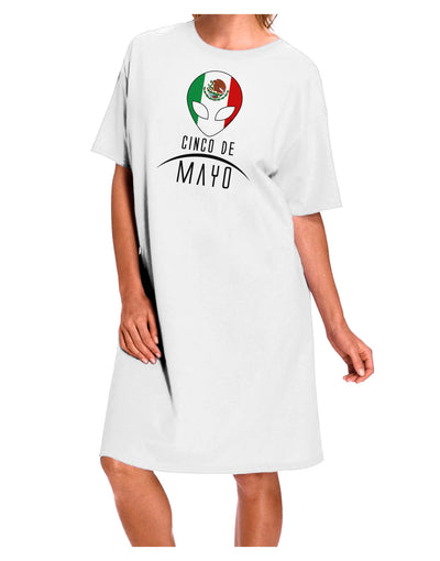 Mexican Extraterrestrial Text Adult Wear Around Night Shirt and Dress-Night Shirt-TooLoud-White-One-Size-Fits-Most-Davson Sales