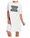Adult Night Shirt Dress in White - Resilience, Ambition, and Toughness-Night Shirt-TooLoud-Davson Sales
