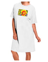 White Bee Cactus Watercolor Night Shirt Dress for Adults - One Size-Night Shirt-TooLoud-White-OSFM-Davson Sales