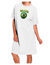 Soccer Ball Flag - Brazil Adult Wear Around Night Shirt and Dress-Night Shirt-TooLoud-White-One-Size-Fits-Most-Davson Sales