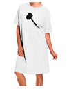 Nordic Runes Lucky Odin Mjolnir Valhalla Adult Night Shirt Dress - White - One Size, Inspired by Thors Hammer, Crafted by TooLoud-Night Shirt-TooLoud-White-OSFM-Davson Sales