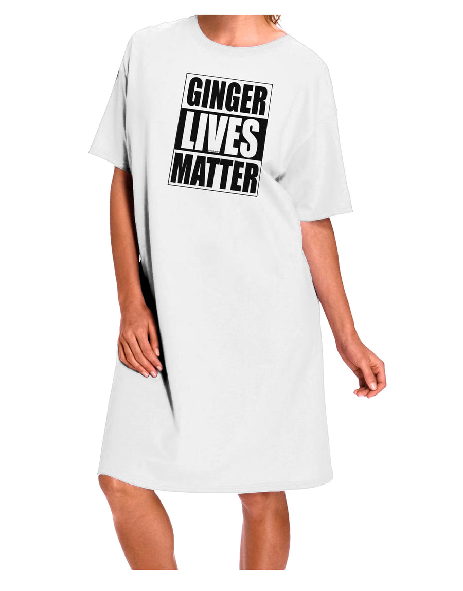 Ginger Lives Matter Adult Night Shirt Dress in White - One Size, Crafted by TooLoud-Night Shirt-TooLoud-White-One-Size-Davson Sales