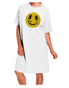 EDM Smiley Face Adult Night Shirt Dress in White - One Size, Crafted by TooLoud-Night Shirt-TooLoud-White-One-Size-Davson Sales