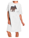 Elegant White Wolf Adult Night Shirt Dress - White - One Size-Night Shirt-TooLoud-White-OSFM-Davson Sales