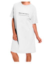 Custom Before I Die Adult Night Shirt Dress - White (One Size)-Night Shirt-TooLoud-Davson Sales