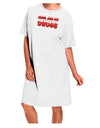 White Adult Night Shirt Dress - One Size: Embrace Comfort and Style-Night Shirt-TooLoud-White-One-Size-Davson Sales