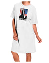 Commemorative Twin Towers Adult Night Shirt Dress - Elegant White - Universally Flattering Size-Night Shirt-TooLoud-White-OSFM-Davson Sales