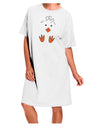 Elegant Easter Chick Face Night Shirt Dress for Adults in White - One Size-Night Shirt-TooLoud-Davson Sales