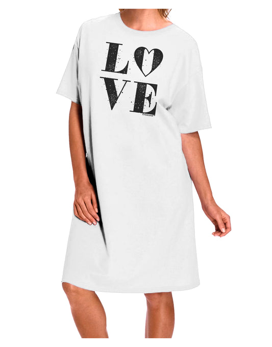 Elegant White One Size Adult Night Shirt Dress with Splatter Design-Night Shirt-TooLoud-White-OSFM-Davson Sales