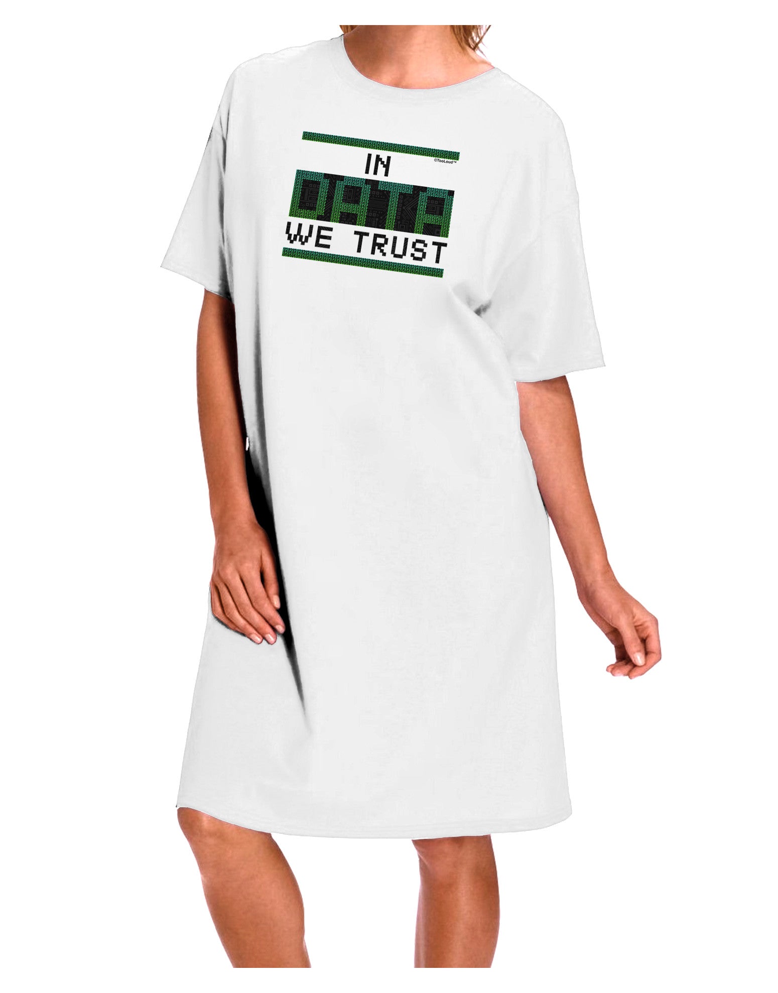 Reliable Data-Driven Adult Night Shirt Dress in White - One Size-Night Shirt-TooLoud-White-OSFM-Davson Sales