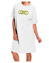 Elegant and Versatile Double Infinity Gold Adult Night Shirt Dress in White - Available in One Size-Night Shirt-TooLoud-White-OSFM-Davson Sales