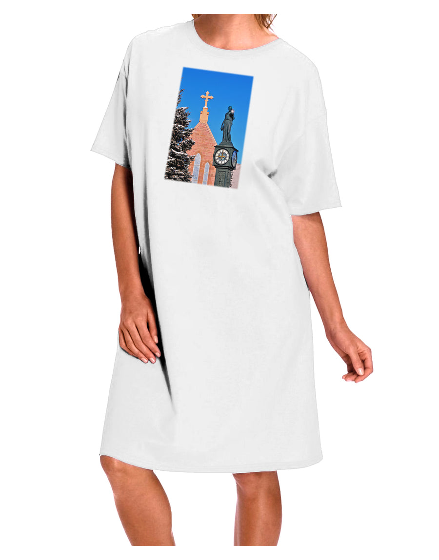 Manitou Springs Colorado Adult Night Shirt Dress - White - One Size: A Stylish and Comfortable Addition to Your Wardrobe, Exclusively by TooLoud-Night Shirt-TooLoud-White-One-Size-Davson Sales